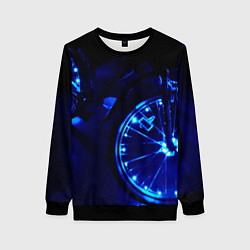 Женский свитшот Синяя подсветка колёс