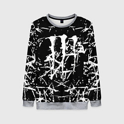 Свитшот женский Monster energy белые штрихи краско, цвет: 3D-меланж