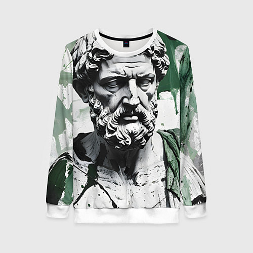 Женский свитшот Зарисовка античной статуи / 3D-Белый – фото 1