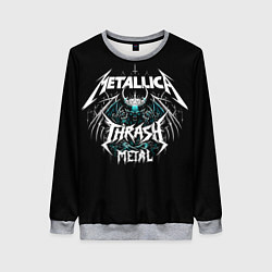Свитшот женский Metallica group - thrash metal style, цвет: 3D-меланж
