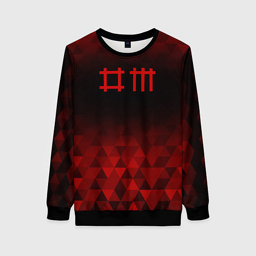 Женский свитшот Depeche Mode red poly / 3D-Черный – фото 1