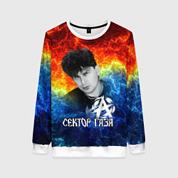 Свитшот женский Сектор газа Юрий Хой, цвет: 3D-белый