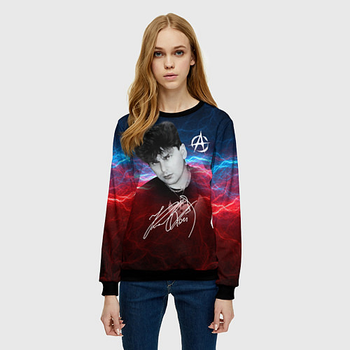 Женский свитшот Юрий Клинских автограф / 3D-Черный – фото 3