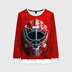 Женский свитшот Маска голкипера на красном