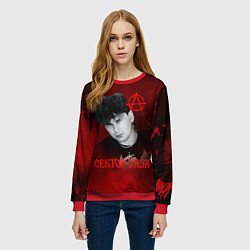 Свитшот женский Сектор газа красный фон, цвет: 3D-красный — фото 2