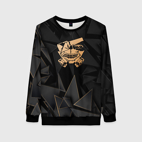 Женский свитшот Tokyo Ghoul golden poly / 3D-Черный – фото 1