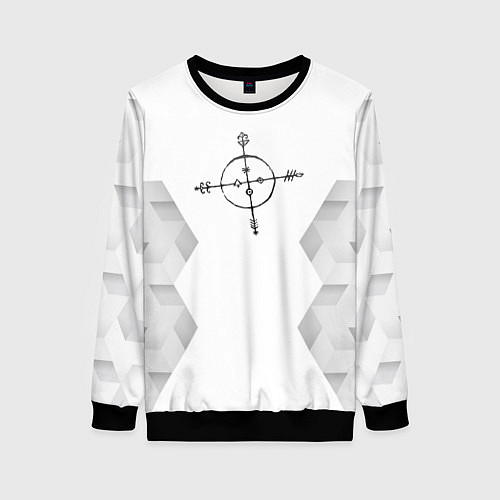 Женский свитшот Megadeth white poly / 3D-Черный – фото 1