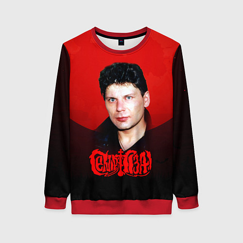 Женский свитшот Юрий Клинских красная луна / 3D-Красный – фото 1