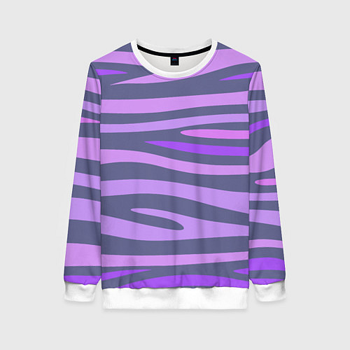 Женский свитшот Лавандовые волны / 3D-Белый – фото 1