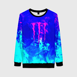 Женский свитшот Monster energy дым неоновый