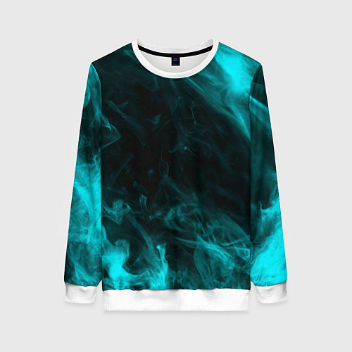 Женский свитшот Neon smoke / 3D-Белый – фото 1