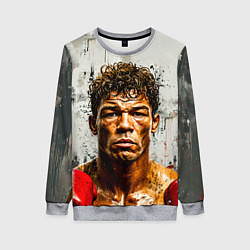 Женский свитшот Артуро Гатти на сером