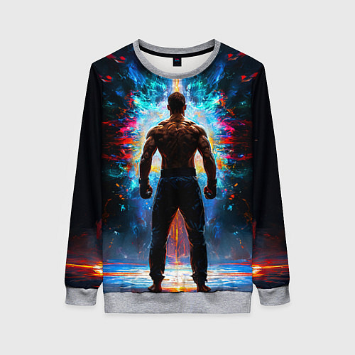 Женский свитшот Крав-мага боец / 3D-Меланж – фото 1