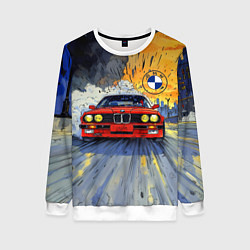 Женский свитшот Красная BMW на скорости