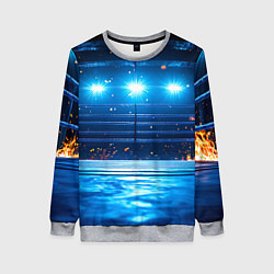 Женский свитшот Синий ринг в огне