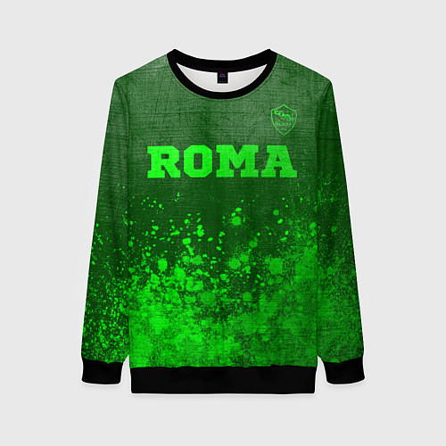 Женский свитшот Roma - green gradient посередине / 3D-Черный – фото 1