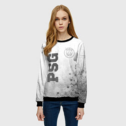 Свитшот женский PSG - white gradient вертикально, цвет: 3D-черный — фото 2