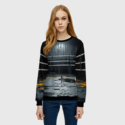 Свитшот женский Черный ринг, цвет: 3D-черный — фото 2