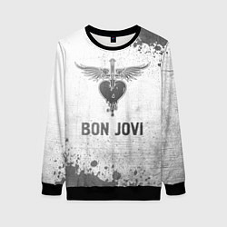 Женский свитшот Bon Jovi - white gradient