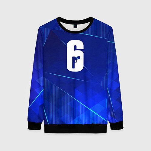 Женский свитшот Rainbow Six blue poly / 3D-Черный – фото 1