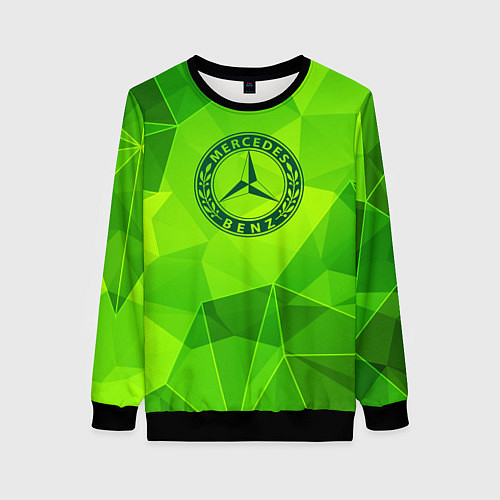 Женский свитшот Mercedes green poly / 3D-Черный – фото 1