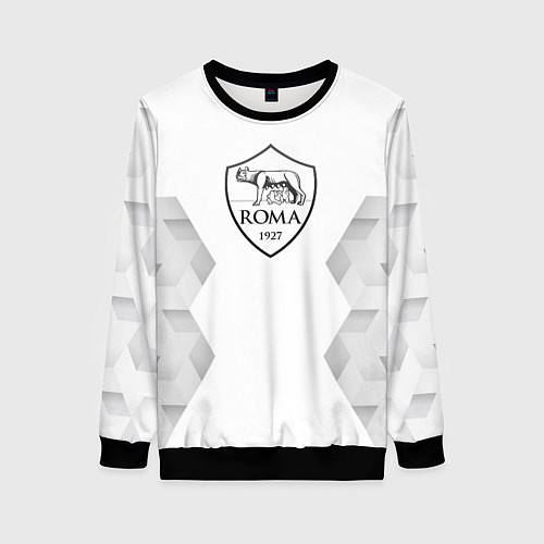 Женский свитшот Roma white poly / 3D-Черный – фото 1