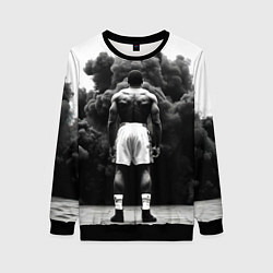 Женский свитшот Мухаммед Али в черном дыму