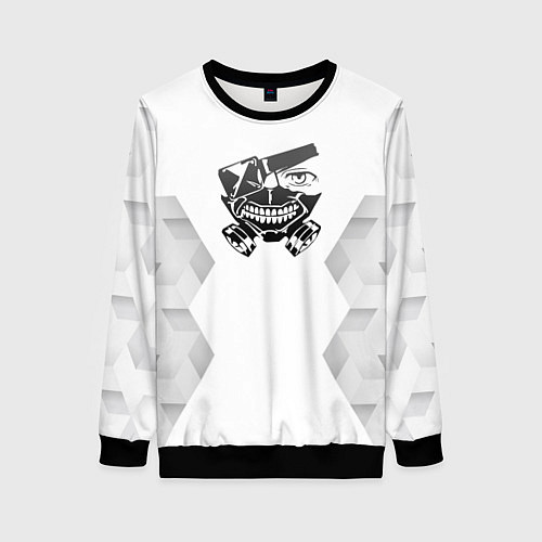 Женский свитшот Tokyo Ghoul white poly / 3D-Черный – фото 1
