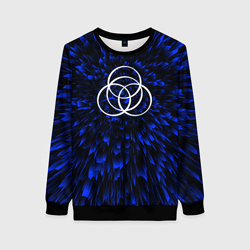 Женский свитшот Elden Ring blue energy / 3D-Черный – фото 1