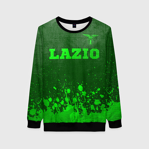 Женский свитшот Lazio - green gradient посередине / 3D-Черный – фото 1