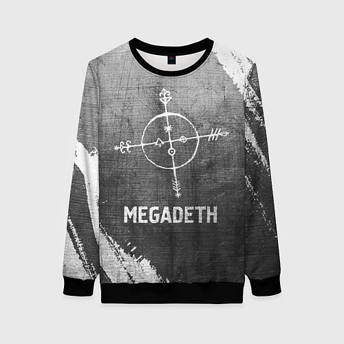Женский свитшот Megadeth - grey gradient / 3D-Черный – фото 1