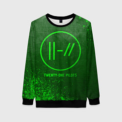 Женский свитшот Twenty One Pilots - green gradient