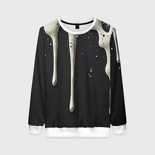Женский свитшот Белая слизь текстура / 3D-Белый – фото 1