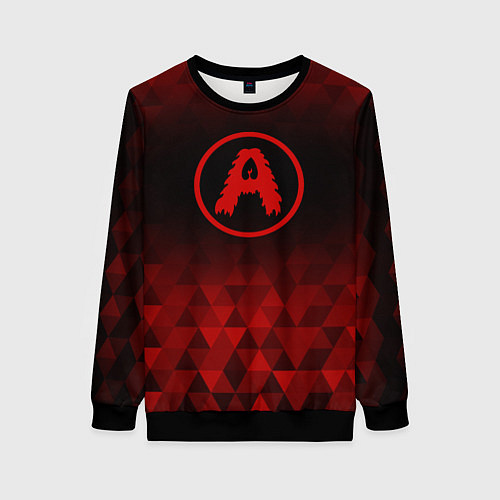 Женский свитшот Aerosmith red poly / 3D-Черный – фото 1