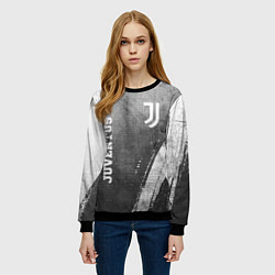Свитшот женский Juventus - grey gradient вертикально, цвет: 3D-черный — фото 2