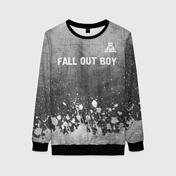 Свитшот женский Fall Out Boy - grey gradient посередине, цвет: 3D-черный