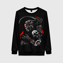 Свитшот женский Ронин самурай киборг, цвет: 3D-черный
