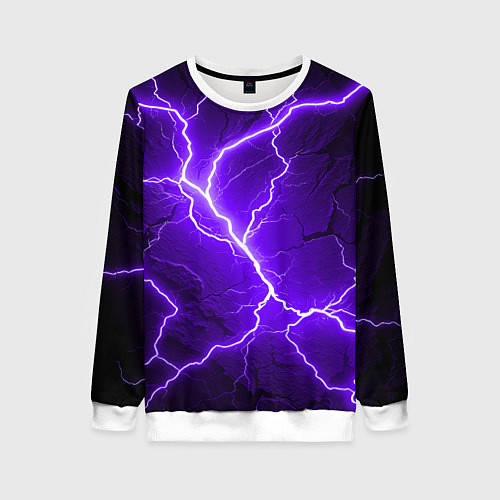 Женский свитшот Color purple black / 3D-Белый – фото 1