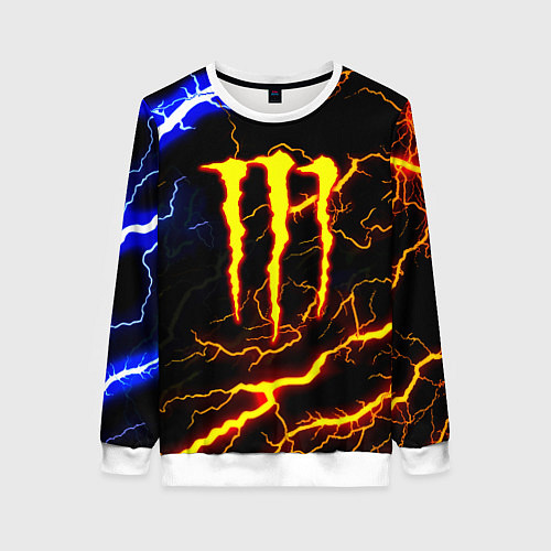 Женский свитшот Monster energy шторм / 3D-Белый – фото 1