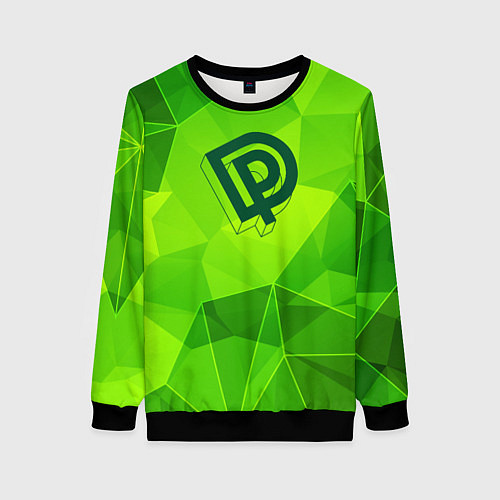 Женский свитшот Deep Purple green poly / 3D-Черный – фото 1