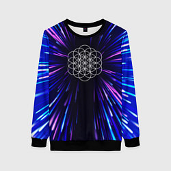 Свитшот женский Coldplay neon energy, цвет: 3D-черный