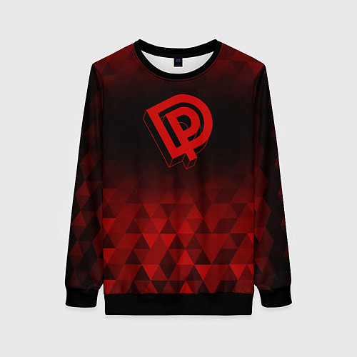 Женский свитшот Deep Purple red poly / 3D-Черный – фото 1