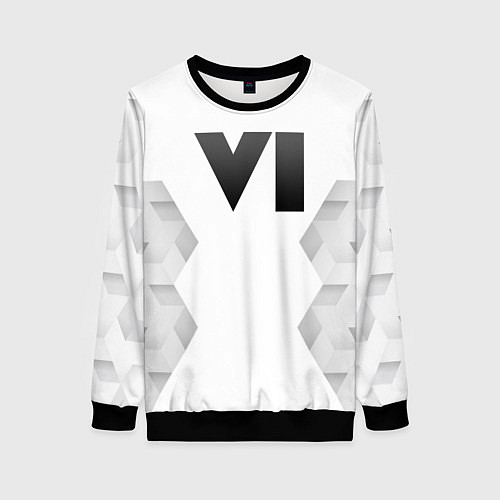 Женский свитшот GTA 6 white poly / 3D-Черный – фото 1