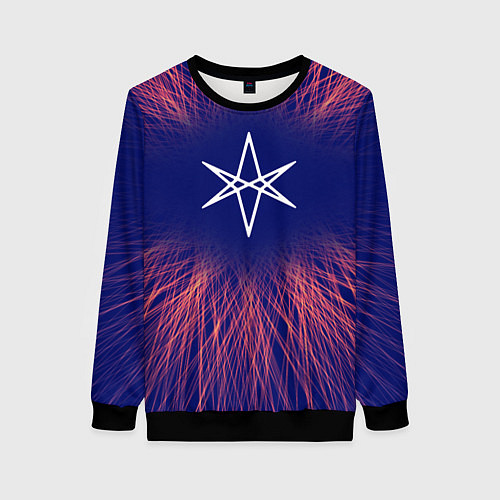 Женский свитшот Bring Me the Horizon red energy / 3D-Черный – фото 1