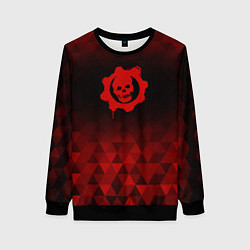Женский свитшот Gears of War red poly
