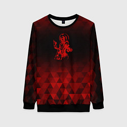 Женский свитшот Iron Maiden red poly