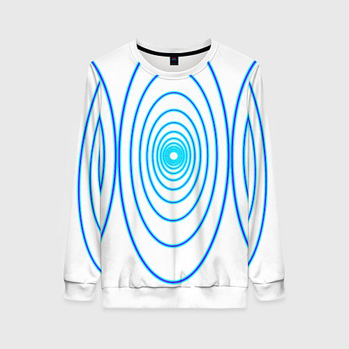 Женский свитшот Овалы с свечением / 3D-Белый – фото 1