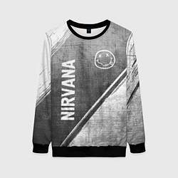 Свитшот женский Nirvana - grey gradient вертикально, цвет: 3D-черный