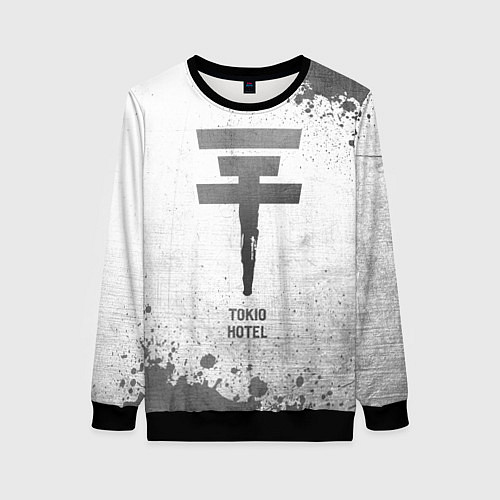 Женский свитшот Tokio Hotel - white gradient / 3D-Черный – фото 1