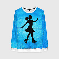 Женский свитшот Фигуристка на синем